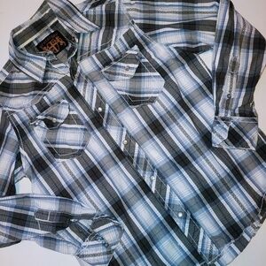 Prototype Western Snap Plaid Shirt